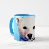 Mug Peinture étonnante d'un petit ours polaire. Comman (Devant gauche)