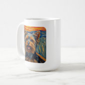 Mug Peinture expressionniste Yorkshire Terrier / Yorki (Devant gauche)