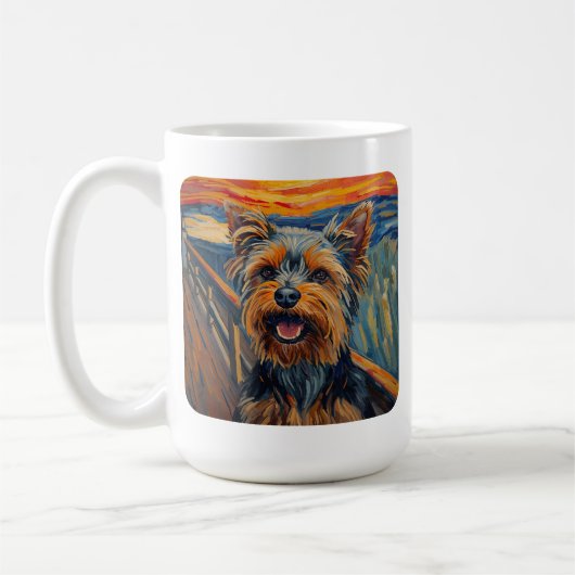 Mug Peinture expressionniste Yorkshire Terrier / Yorki (Gauche)