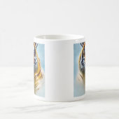 Mug Peinture faciale de tigre - Artwork de faune frapp (Centre)