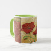 Mug Peinture florale avec traits de pinceau visibles (Devant gauche)