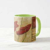 Mug Peinture florale avec traits de pinceau visibles (Devant droit)