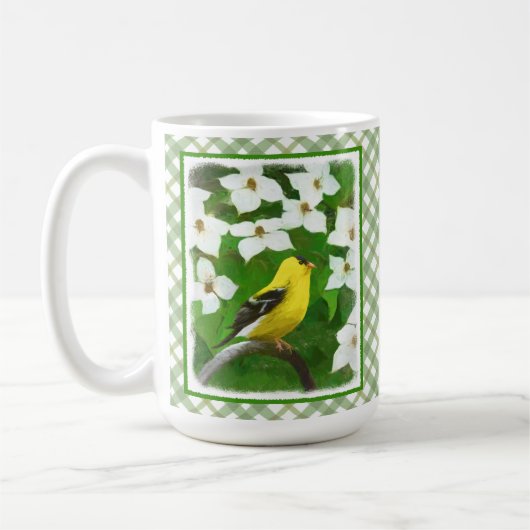 Mug Peinture Goldfinch - Cute Original Chien Art (Gauche)