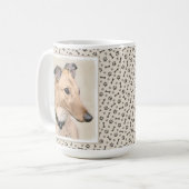 Mug Peinture Greyhound - Cute Original Chien Art (Devant gauche)