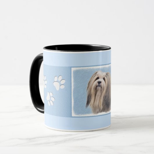 Mug Peinture Havanaise (Argent) - Cute Original Chien  (Devant gauche)