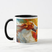 Mug Peinture impressionniste de Chien de Borzoi (Gauche)