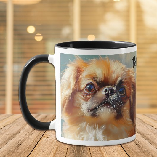 Mug Peinture impressionniste de chien de Pekingese
