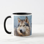 Mug Peinture impressionniste de chien malamué de l'Ala (Gauche)