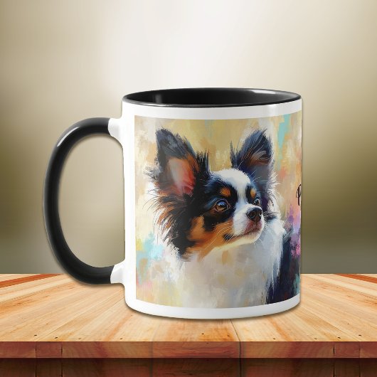 Mug Peinture impressionniste de chien Papillon
