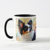 Mug Peinture impressionniste de chien Papillon (Gauche)