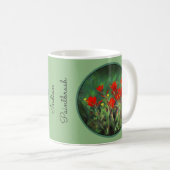 Mug Peinture indienne de pinceau - Art Fleur original (Devant droit)