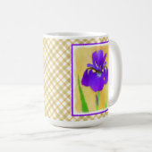 Mug Peinture Iris à pois pourpre - Chien original mign (Devant droit)