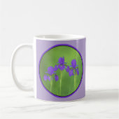 Mug Peinture Iris Violet - Art Fleur Originale (Gauche)