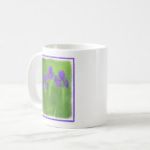Mug Peinture Iris Violet - Art Fleur Originale (Devant gauche)