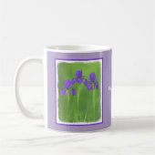 Mug Peinture Iris Violet - Art Fleur Originale (Gauche)