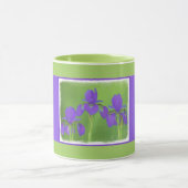 Mug Peinture Iris Violet - Art Fleur Originale (Centre)