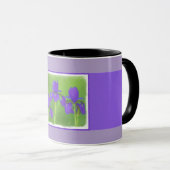 Mug Peinture Iris Violet - Art Fleur Originale (Devant droit)
