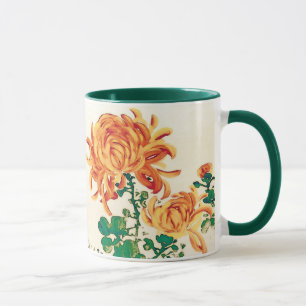 Mug Peinture japonaise vintage de Chrysanthèmes
