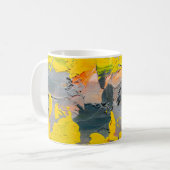 Mug Peinture jaune, rouge et verte (Devant gauche)