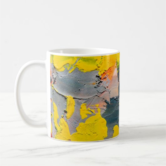 Mug Peinture jaune, rouge et verte (Gauche)