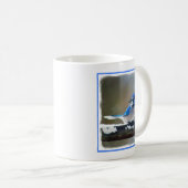 Mug Peinture Jay Bleu - Art Oiseau Original (Devant droit)