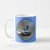 Mug Peinture Jay Bleu - Art Oiseau Original (Gauche)