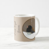 Mug Peinture Junco foncée - Art original pour oiseaux (Devant droit)