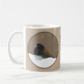 Mug Peinture Junco foncée - Art original pour oiseaux (Gauche)