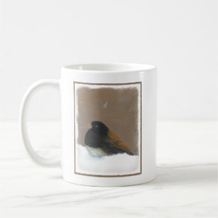Mug Peinture Junco foncée - Art original pour oiseaux