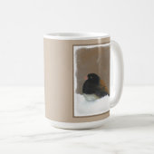 Mug Peinture Junco foncée - Art original pour oiseaux (Devant droit)