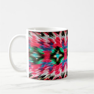 Mug Peinture kaléidoscopique colorée abstraite, art,