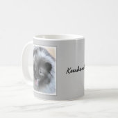 Mug Peinture Keeshond Bailey - Cute Original Chien Art (Devant gauche)