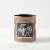 Mug Peinture Keeshond Playtime - Jolie art original ch (Centre)