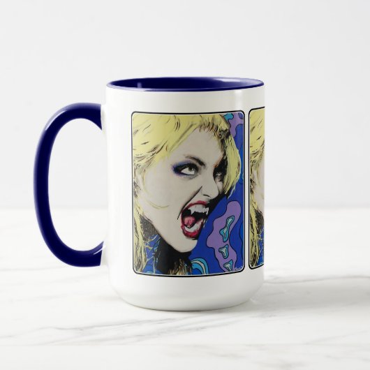 Mug Peinture "Kiss Hard" sur un (Gauche)