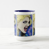 Mug Peinture "Kiss Hard" sur un (Centre)