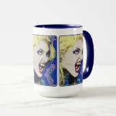 Mug Peinture "Kiss Hard" sur un (Devant droit)