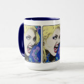Mug Peinture "Kiss Hard" sur un (Devant gauche)