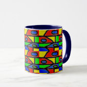 Mug Peinture La Rambla Barcelone (Devant droit)