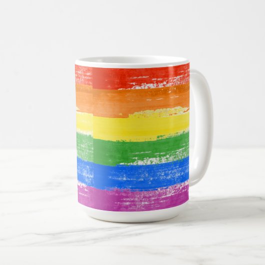 Mug Peinture LGBT Pride (Devant droit)