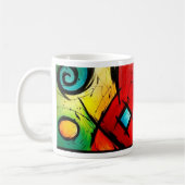 Mug Peinture lumineuse géniale d'art abstrait (Gauche)