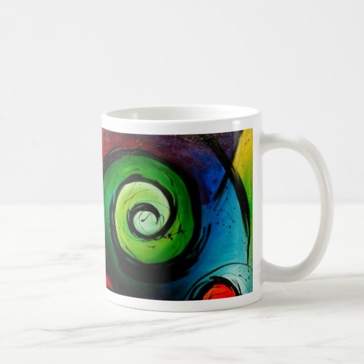 Mug Peinture lumineuse géniale d'art abstrait (Droite)