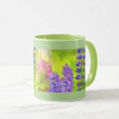 Mug Peinture Lupine - Art Fleur Original (Devant droit)