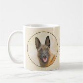 Mug Peinture Malinoise belge - Cute Original Chien Art (Gauche)