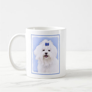Mug Peinture maltaise - Joli art original pour chien