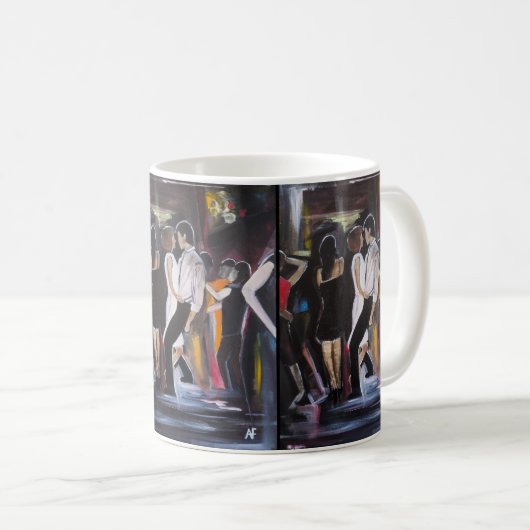 Mug Peinture Mambo Night par Alfred Fox (Devant droit)