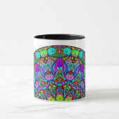 Mug Peinture manuelle Mandala Cadran d'horloge 4 (Centre)