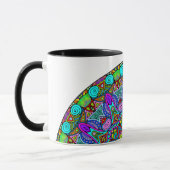Mug Peinture manuelle Mandala Cadran d'horloge 4 (Gauche)