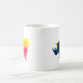 Mug Peinture minimaliste Spray Rhinoceros Silhouette (Centre)