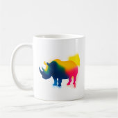 Mug Peinture minimaliste Spray Rhinoceros Silhouette (Gauche)