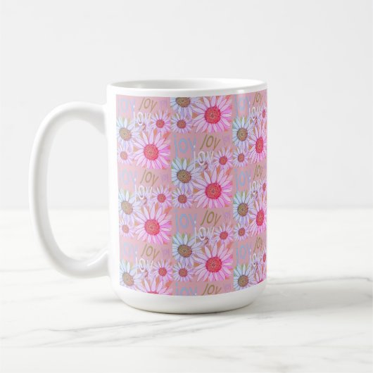 Mug Peinture Motif de la marguerite rose et blanc du p (Gauche)